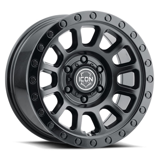 ICON Alloys Hulse Double Black 17 X 8.5 / 6 X 5.5 25mm Offset 5.75" BS