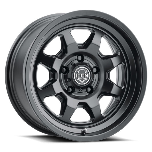 ICON Alloys Nuevo Satin Black 17 X 8.5 / 5 X 150 25mm Offset 5.75" BS