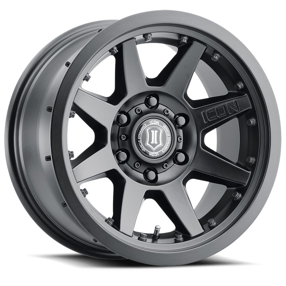 ICON ALLOYS REBOUND PRO SAT BLK - 17 X 8.5 / 6X5.5 / 25MM / 5.75" BS