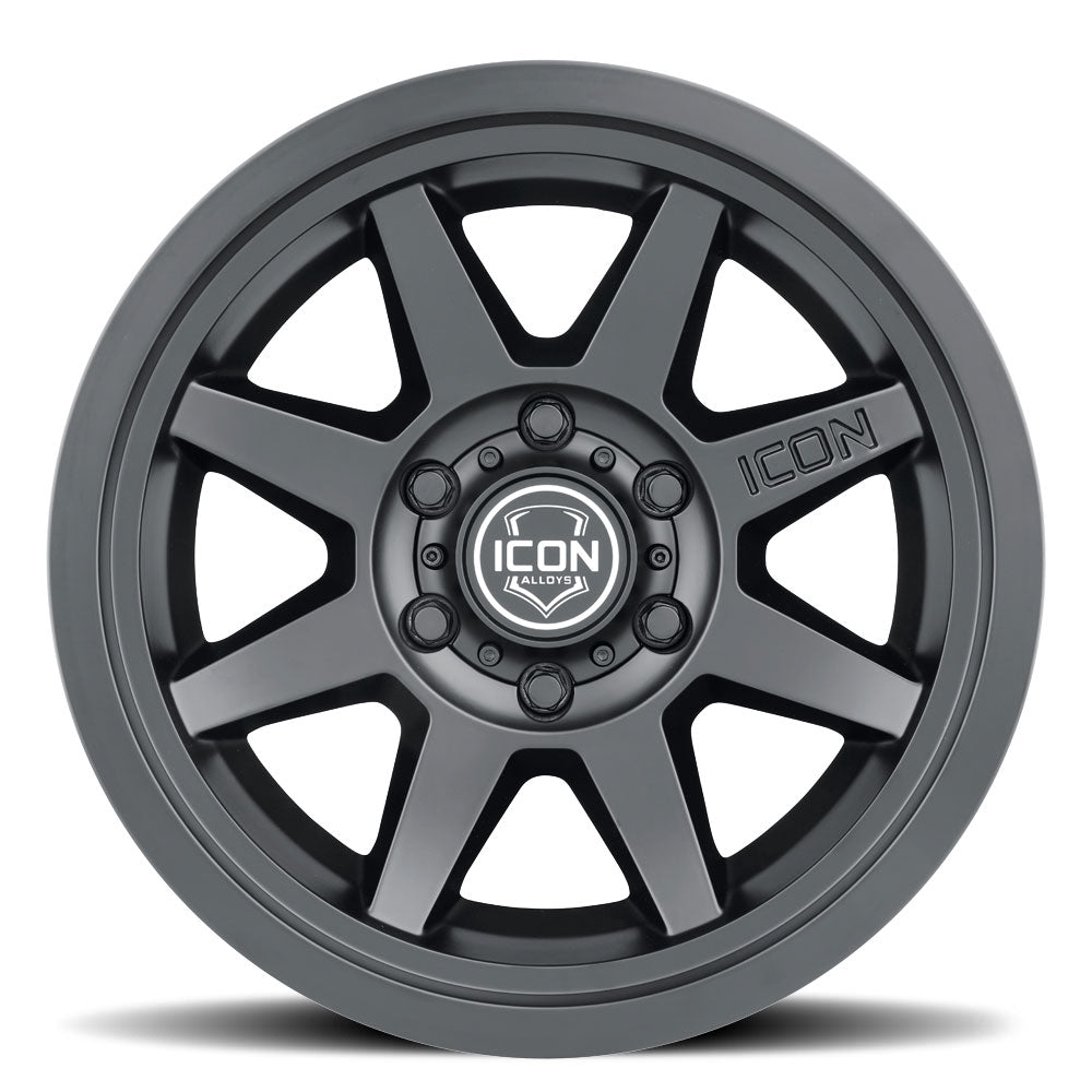 ICON ALLOYS REBOUND SLX SAT BLK - 17 X 8.5 / 6 X 135 / 6MM / 5" BS