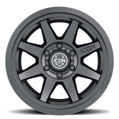 ICON ALLOYS REBOUND SLX SAT BLK - 17 X 8.5 / 5 X 5 / -6MM / 4.5" BS