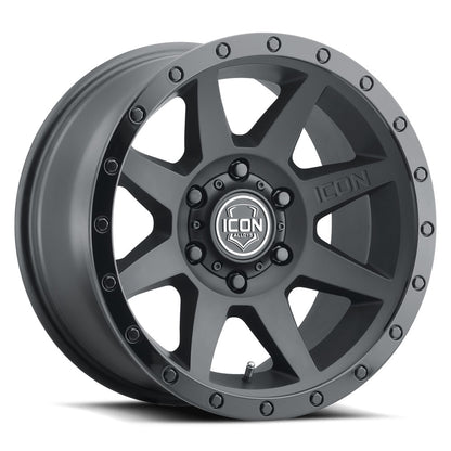 ICON Alloys Rebound Double Black 17 X 8.5 / 6 X 135 6mm Offset 5" BS