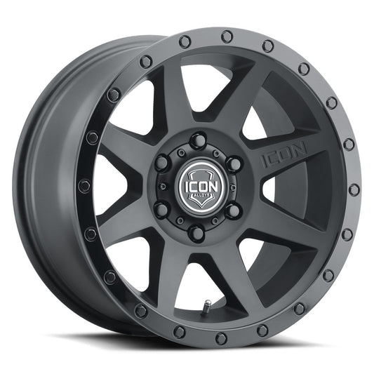 ICON Alloys Rebound Double Black 18 X 9 / 5 X 150 25mm Offset 6" BS