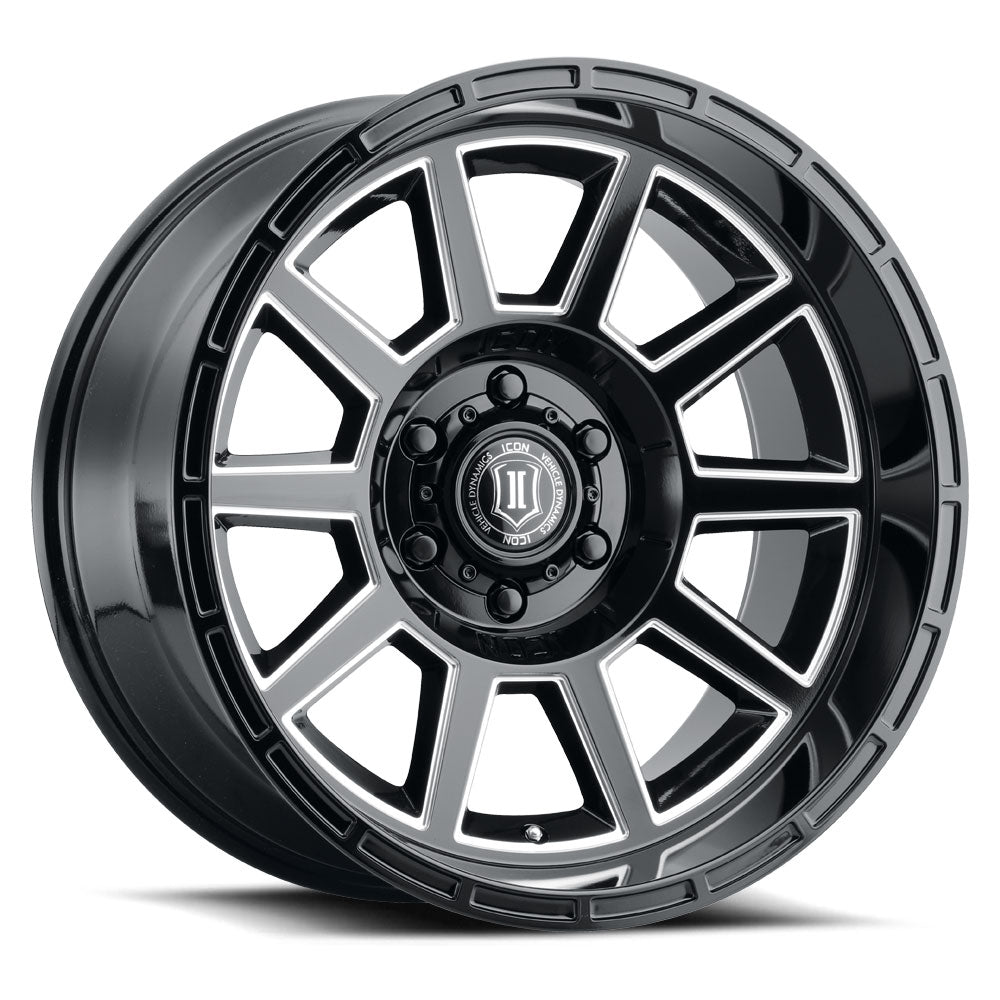 ICON ALLOYS RECOIL GLS BLK MIL WIN - 20 X 10 / 6 X 5.5 / -24 MM / 4.5" BS