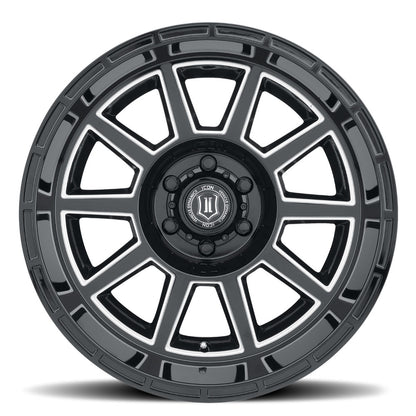 ICON ALLOYS RECOIL GLS BLK MIL WIN - 20 X 10 / 6 X 5.5 / -24 MM / 4.5" BS