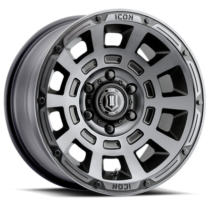 ICON ALLOYS THRUST SMK SAT BLK -17 X 8.5 / 5 X 150 / 25 MM / 5.75" BS