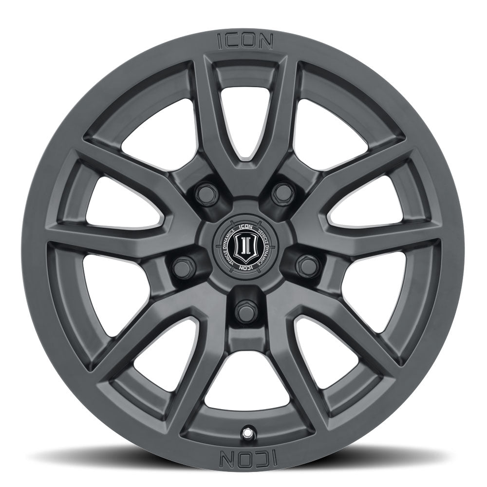 ICON ALLOYS VECTOR 5 SAT BLK -17 X 8.5 / 5 X 5" / -6MM / 4.5" BS