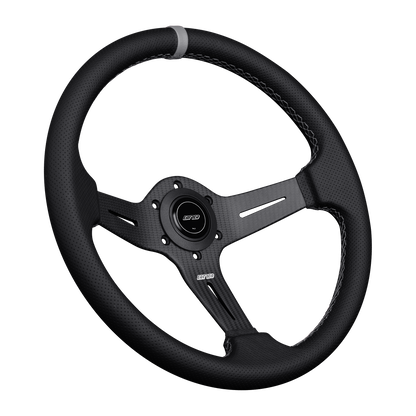 Carbon Fiber Perforated Leather Race Wheel