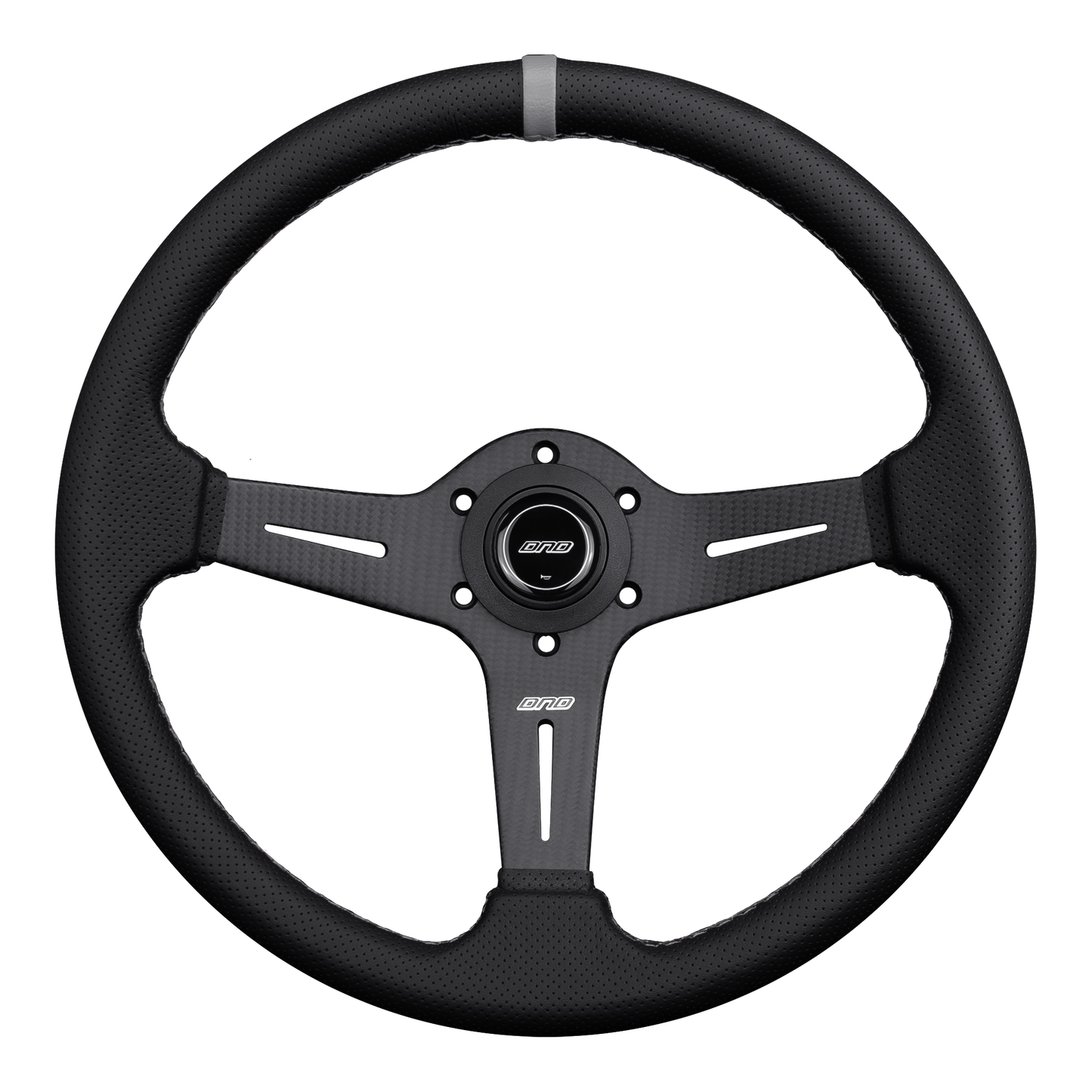Carbon Fiber Perforated Leather Race Wheel