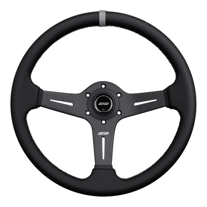 Carbon Fiber Perforated Leather Race Wheel