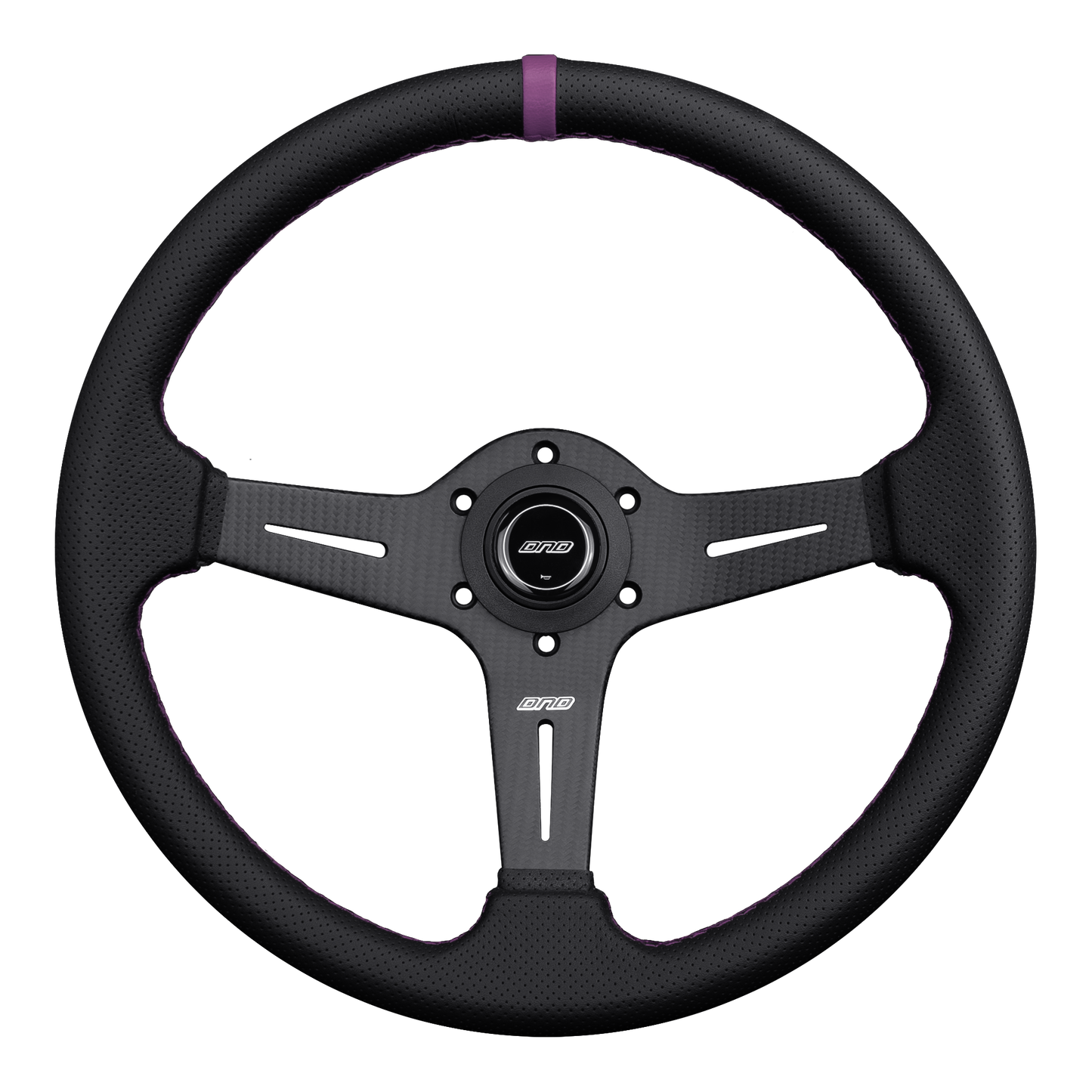 Carbon Fiber Perforated Leather Race Wheel