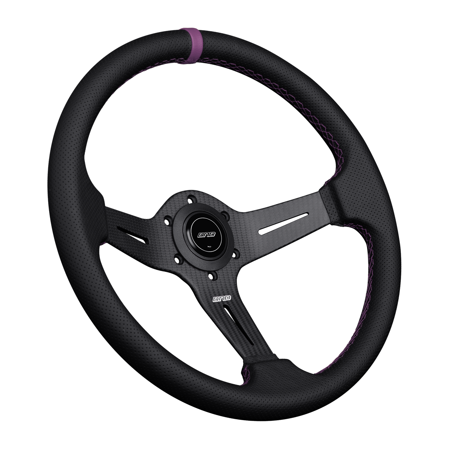 Carbon Fiber Perforated Leather Race Wheel