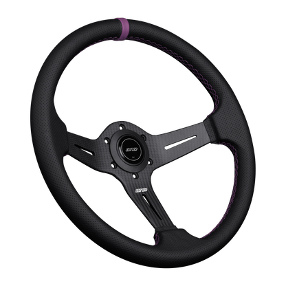 Carbon Fiber Perforated Leather Race Wheel