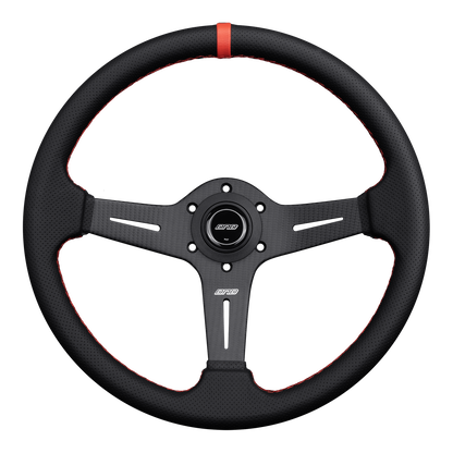 Carbon Fiber Perforated Leather Race Wheel