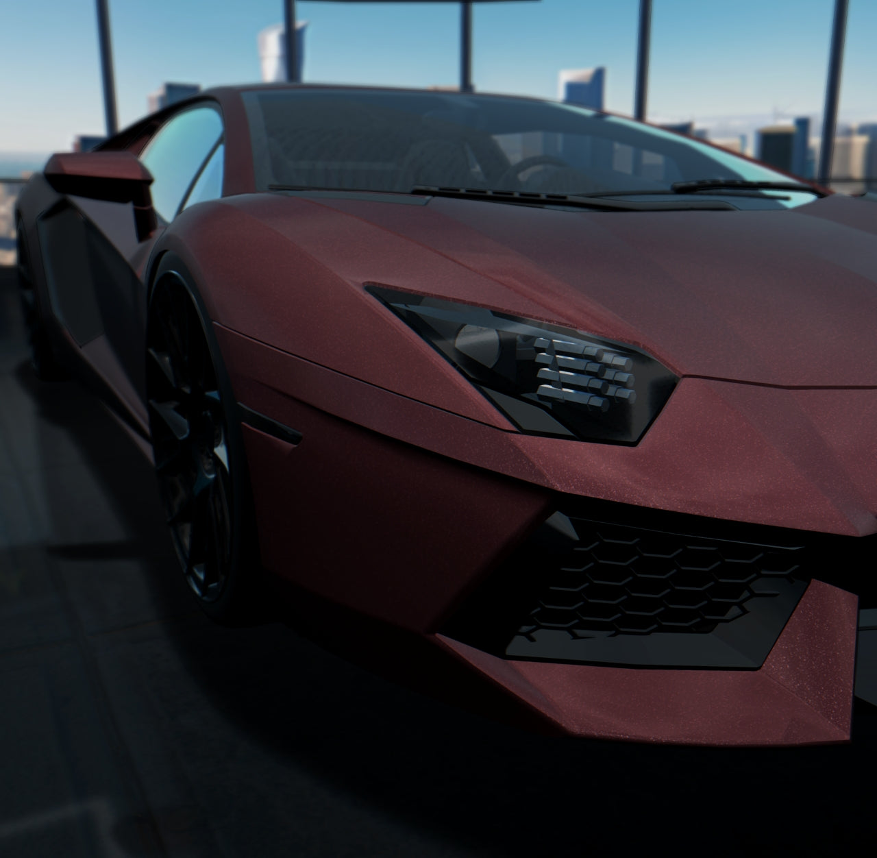 Satin Diamond Wine Red