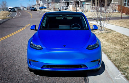 Satin Electric Deep Sea Blue