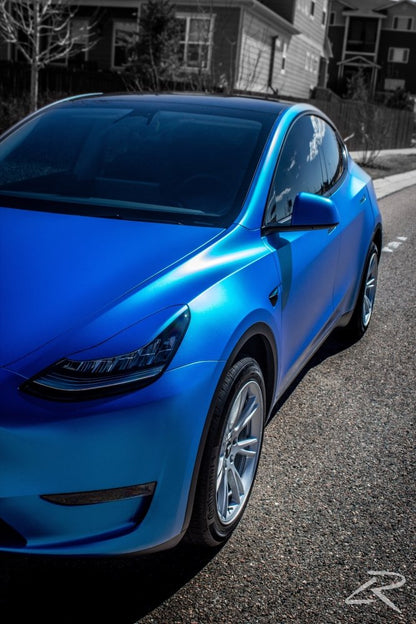 Satin Electric Deep Sea Blue