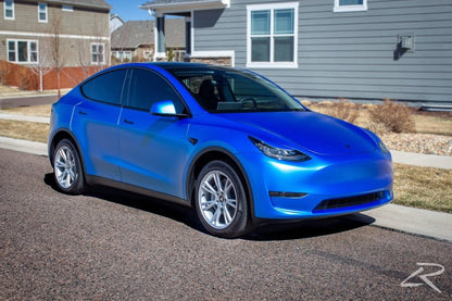 Satin Electric Deep Sea Blue