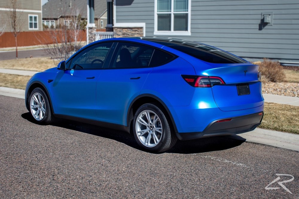 Satin Electric Deep Sea Blue