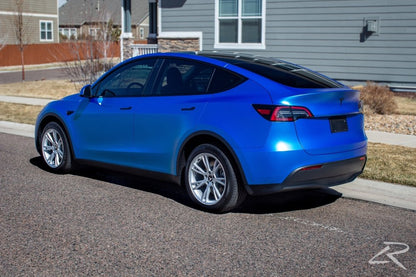 Satin Electric Deep Sea Blue