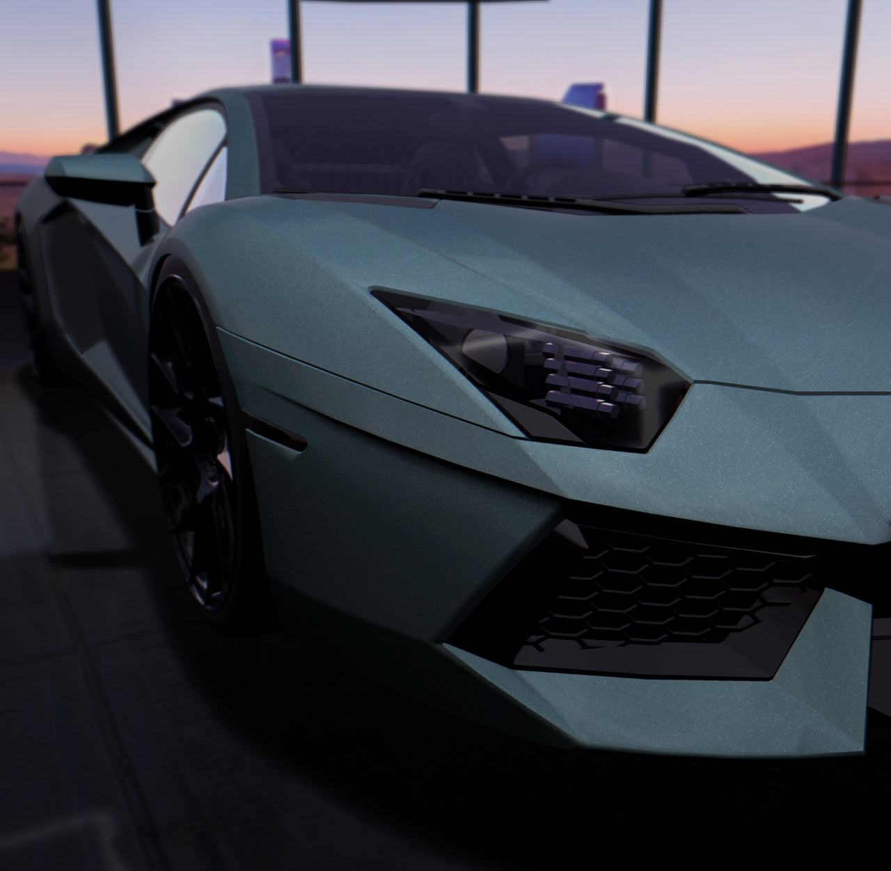 Satin Electric Lake Blue