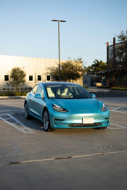 Satin Electric Lake Green