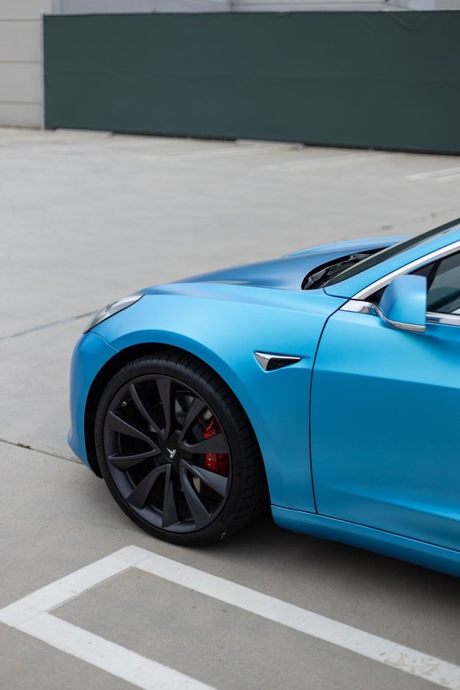 Satin Metallic Ocean Blue