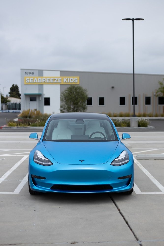 Satin Metallic Ocean Blue