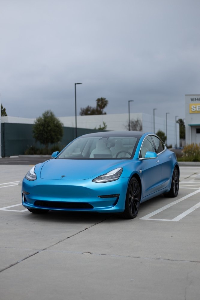 Satin Metallic Ocean Blue