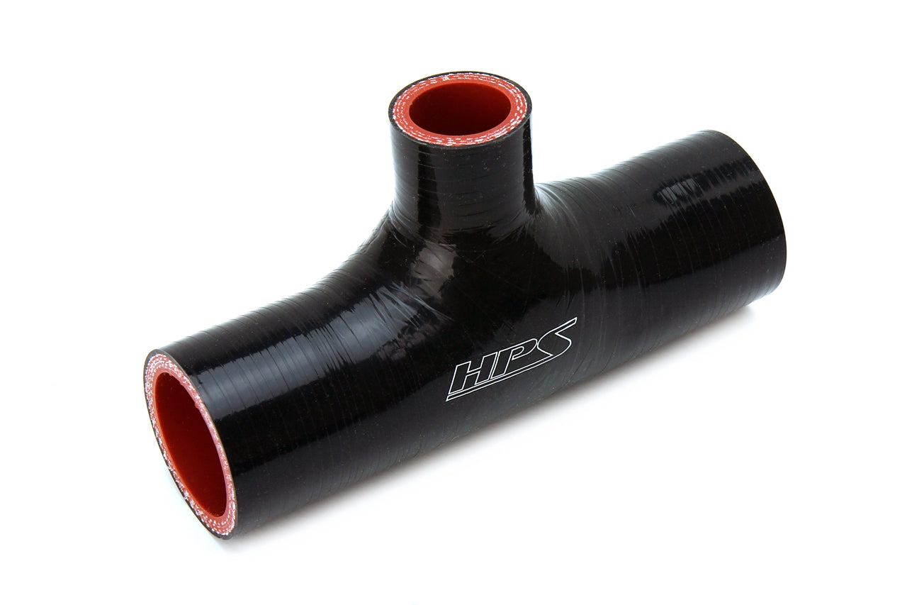 Silicone Tee Hose Adapter High Temp 4-ply Reinforced 1" ID Black