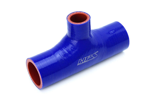 Silicone Tee Hose Adapter High Temp 4-ply Reinforced 1" ID Blue