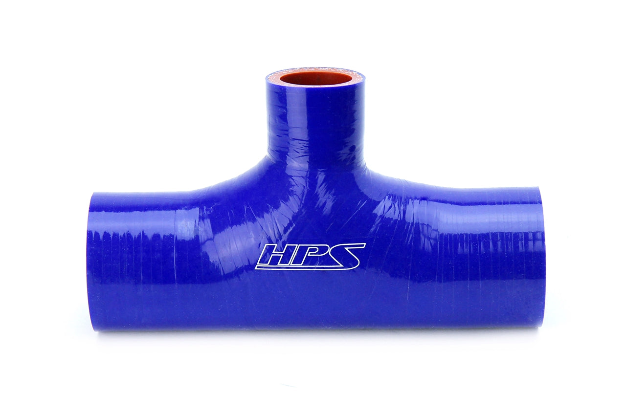 Silicone Tee Hose Adapter High Temp 4-ply Reinforced 2-1/8" ID Blue