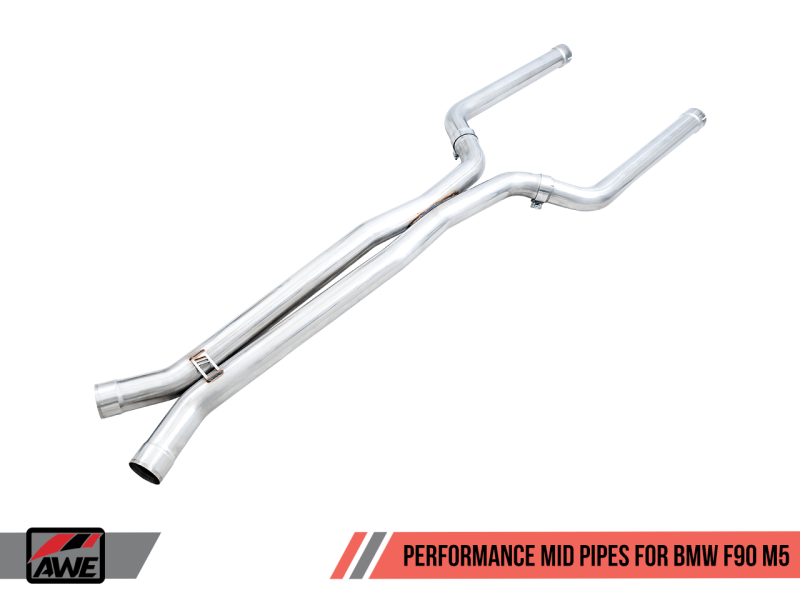 AWE Tuning 18-19 BMW F90 M5 Non-Resonated Performance Mid Pipes - 3020-11024-C-Dub Tech