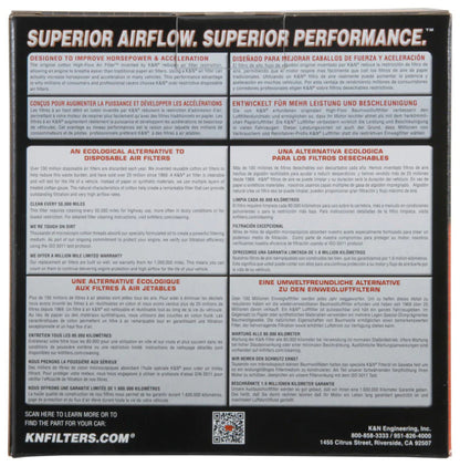 K&N Universal Rubber Filter - Round Straight 3-1/16in Flange x - RA-0960