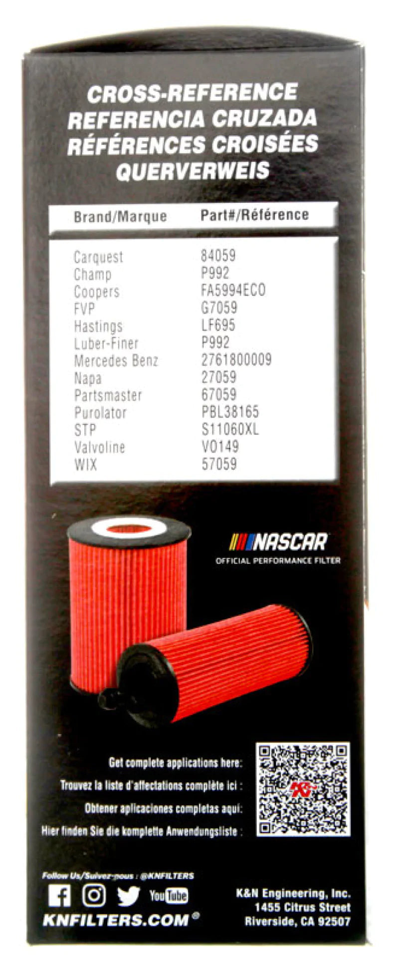 K&N 2020 Mercedes-Benz C43 AMG Oil Filter - HP-7040