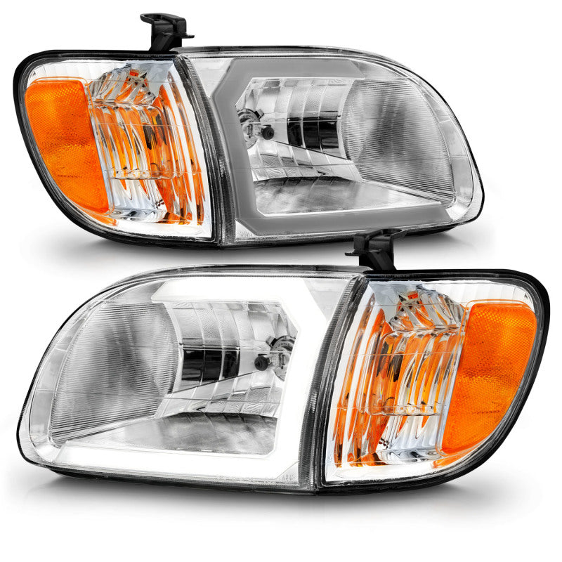 ANZO 00-04 Toyota Tundra (Reg/Acc Cab Only) Crystal Headlights w/Lgt - 111580-C-Dub Tech