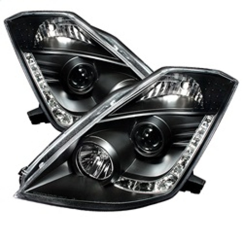 Spyder Nissan 350Z 03-05 Projector Headlights Xenon DRL Blk High - 5032225