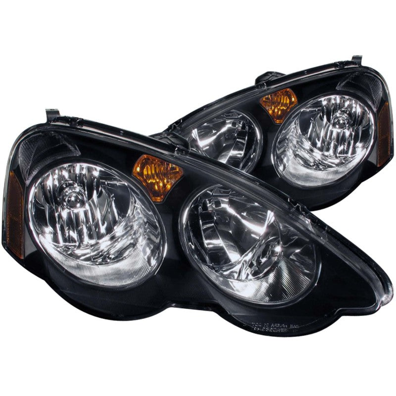 ANZO 2002-2004 Acura Rsx Crystal Headlights Black - 121209