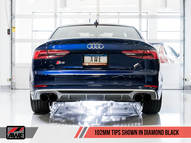 AWE Tuning Audi B9 S5 Coupe SwitchPath Exhaust w/ Black - 3025-43042-C-Dub Tech