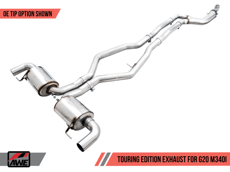 AWE Tuning 2019+ BMW M340i (G20) Resonated Touring Edition Exhaust - 3015-11060-C-Dub Tech