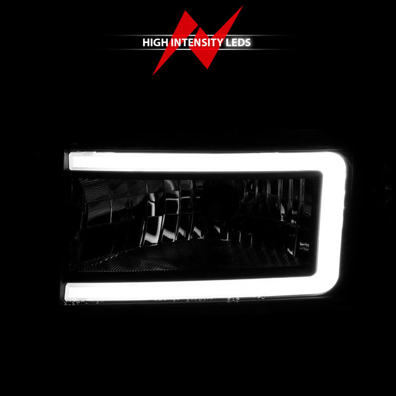 ANZO 94-02 Dodge RAM Crystal Headlight - w/ Light Bar - 111554-C-Dub Tech