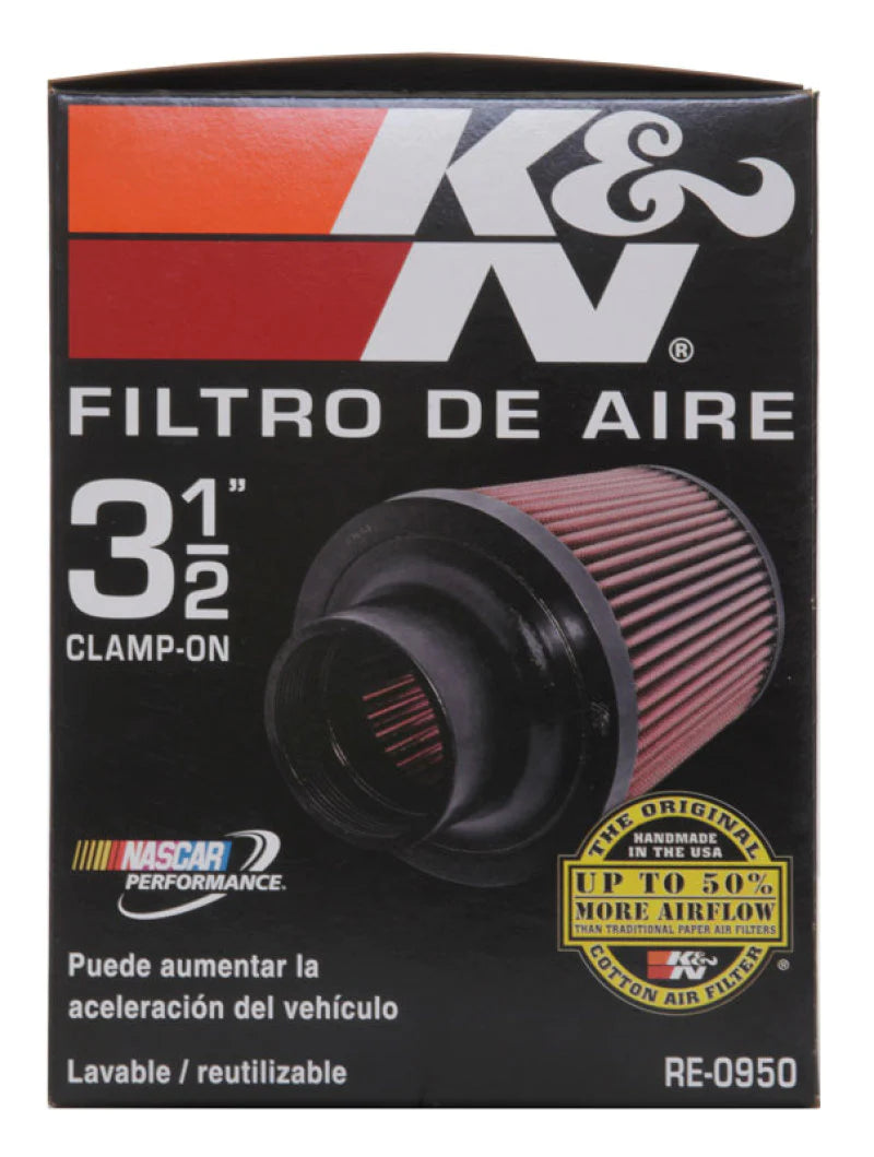 K&N Universal Rubber Filter 3 1/2inch ID FLG / 6inch - RE-0950