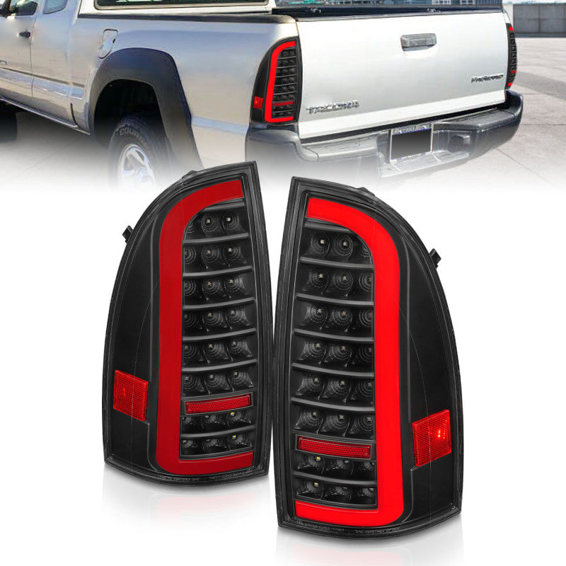 ANZO 05-15 Toyota Tacoma Full LED Tail Lights w/Light Bar - 311427-C-Dub Tech