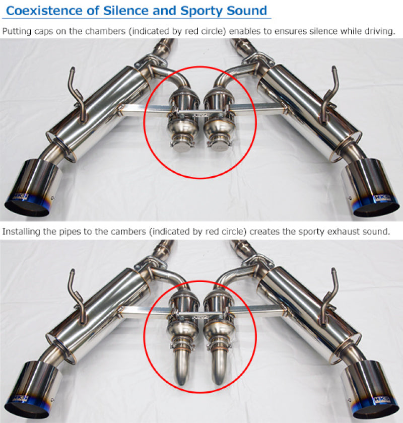 HKS 2017 Infiniti Q60 Dual Hi-Power Titanium Tip Catback Exhaust - 31014-KN001