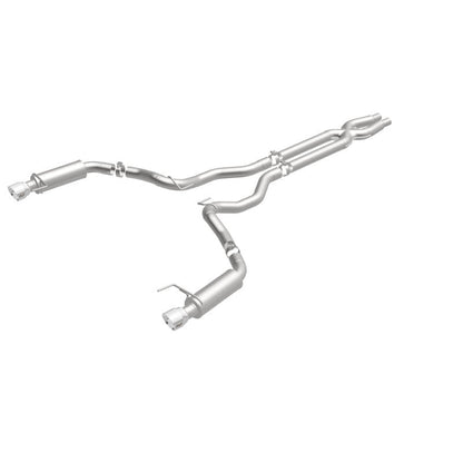 MagnaFlow Cat Back, SS, 3in, Competition, Dual Split Polished 4.5in - 19101