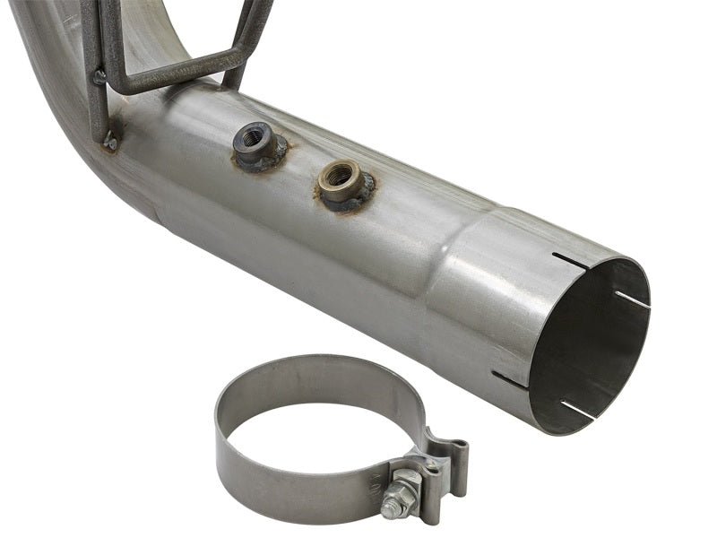 aFe LARGE BORE-HD 4in 409-SS DPF-Back Exhaust w/Dual Black Tips - 49-44086-B-C-Dub Tech