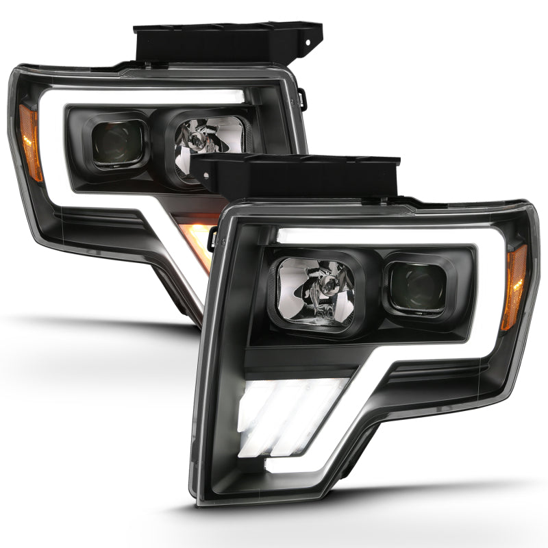 ANZO 2009-2013 Ford F-150 Projector Light Bar G4 Switchback H.L.Black - 111469