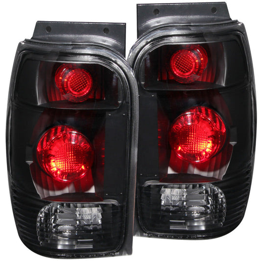 ANZO 1998-2001 Ford Explorer Taillights Black - 211084-C-Dub Tech