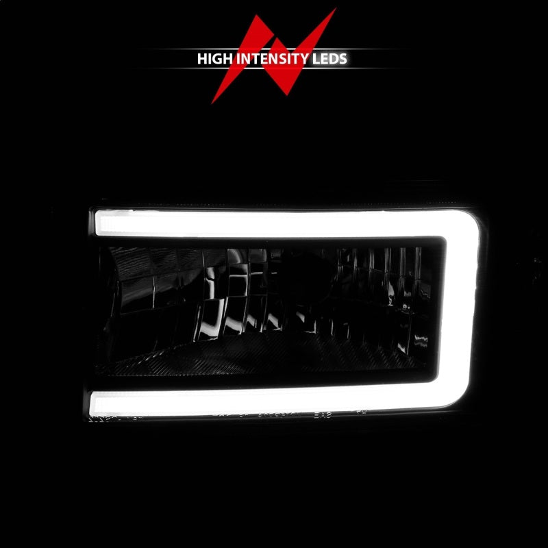 ANZO 94-02 Dodge RAM Crystal Headlight - w/ Light Bar - 111554-C-Dub Tech