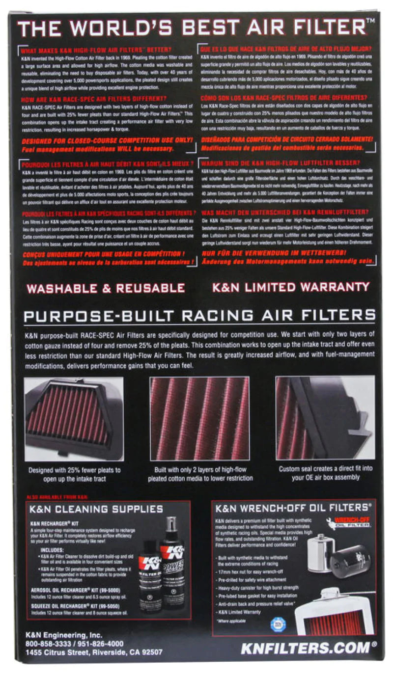 K&N 06-10 Suzuki GSXR600/GSXR750 Race Specific Air Filter - SU-7506R